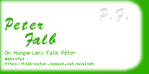 peter falb business card